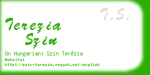 terezia szin business card